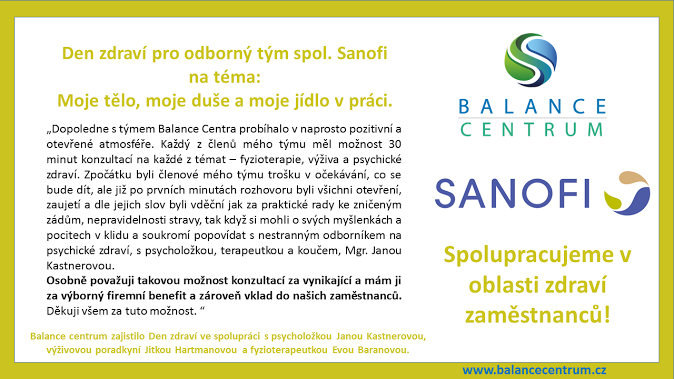 Den zdraví pro odborný tým společnosti Sanofi